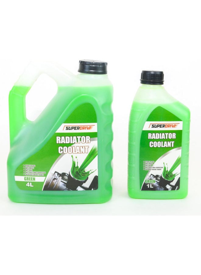 SUPERDRIVE Superdrive Engine Coolant Offer for Car Radiator Anti Freeze & Boil 4L+1L (Green)  - Image 1