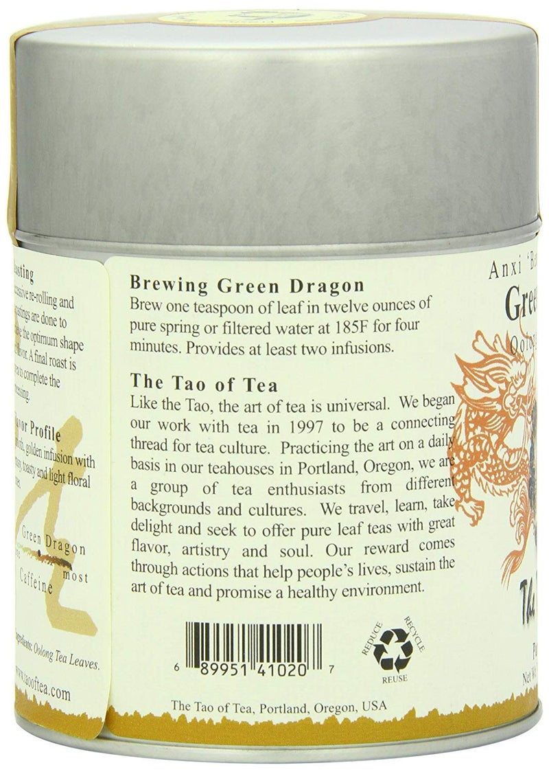 The Tao of Tea, Green Dragon Oolong Tea, Loose Leaf, 3.5 Ounce Tin - Image 3