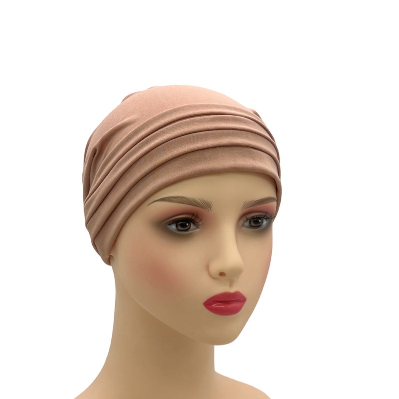 قبعة باوتو ملونة من الكريستال الجديدة مع طيات من الكتان، قبعة أساسية، عمامة، طراز ريترو - Image 3