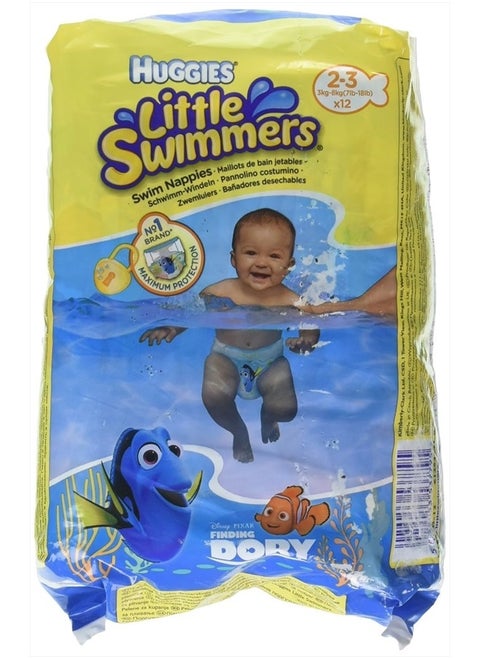 Huggies Little Swimmers Disposable Swim Diapers, X-Small (7lb-18lb.), 12-Count