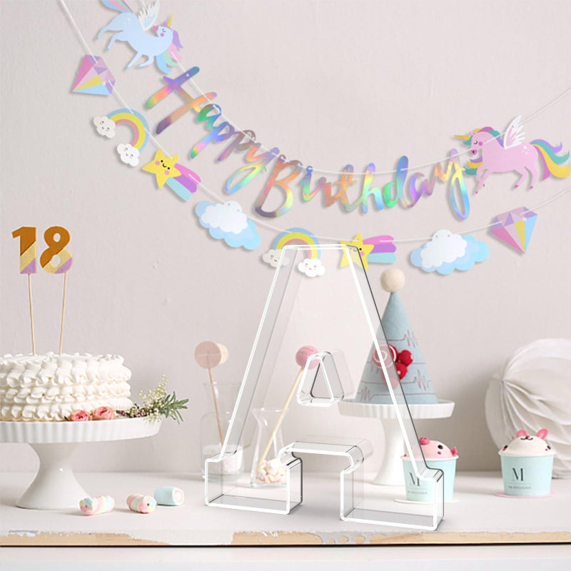 Tdsuco 11" Acrylic Letter Charcuterie Tray, Charcuterie Letters Fillable Box for food, Reusable Serving Cake Candy Dish Display Tray for Birthday Anniversary Party Decoration (Letter A) - Image 4