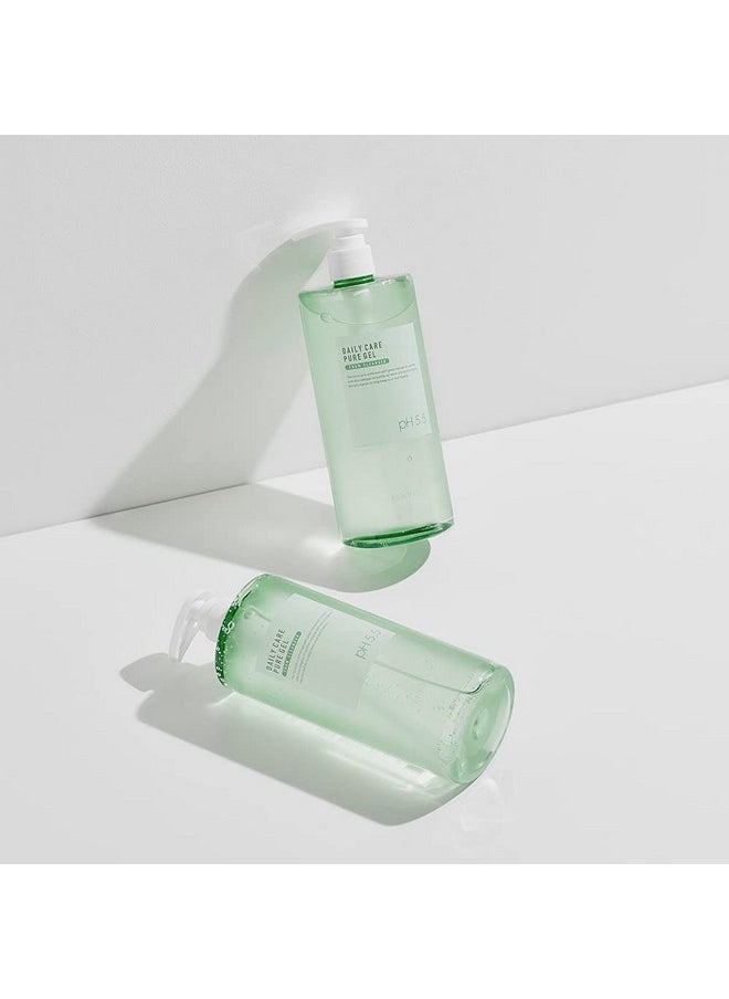 Eunyul Daily Care Pure Gel Foam Cleanser 17.3 Fl. Oz. Korean Skincare Kbeauty Ph 5.5 Gel With Pump Type Large Size Face Wash  - Image 3