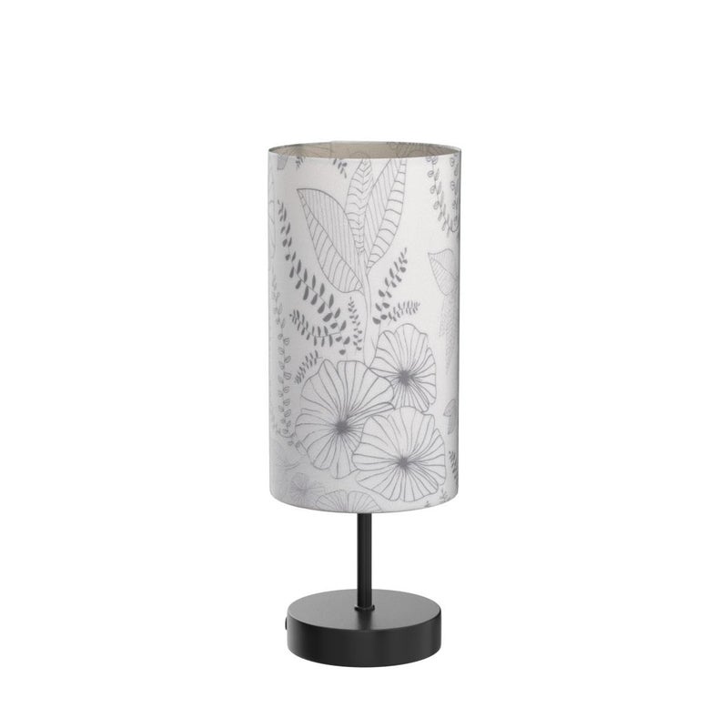 CINSARY Touch Control Bedside Lamp with 2 USB Ports, 3-Way Dimmable Table lamp for Bedroom, Nightstand Lamp with Round Flower Fabric Shade for Living Room Home Office (E26 LED Bulb Included) - Image 4