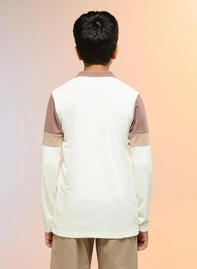 Technosport  Boys Slim Fit Color Block Polo T-Shirt for Men | Best Price UAE