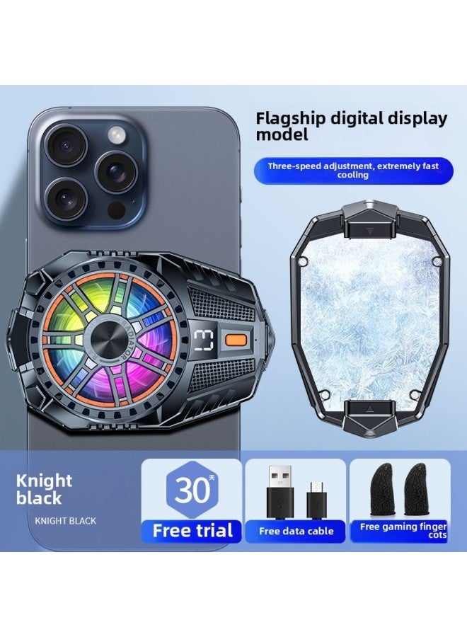 Mobile Phone Radiator Semiconductor Refrigeration Cooling Artifact For AppleFor Iphone Black Shark 2pro One Plus Heat Dissipation Back-Color:Top Equipped With E-sports Model [digital Display Three-speed Adjustment + Overclock Ultra-quiet Dissipation] Free Gaming Finger Cots  - Image 1