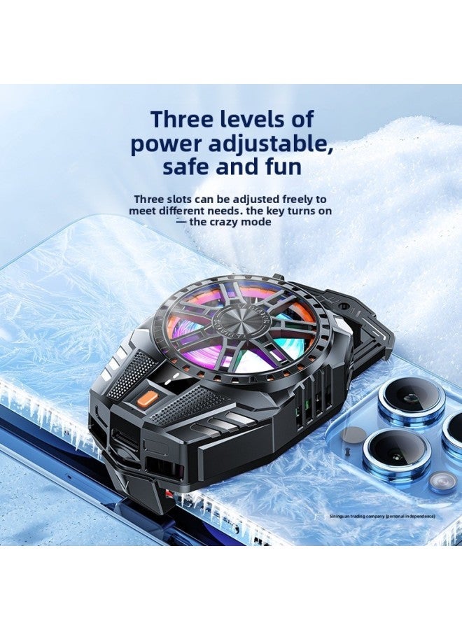 Mobile Phone Radiator Semiconductor Refrigeration Cooling Artifact For AppleFor Iphone Black Shark 2pro One Plus Heat Dissipation Back-Color:Top Equipped With E-sports Model [digital Display Three-speed Adjustment + Overclock Ultra-quiet Dissipation] Free Gaming Finger Cots  - Image 4