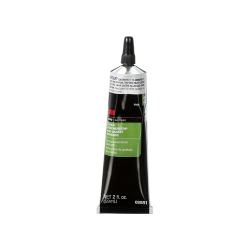 3M Super Weatherstrip and Gasket Adhesive 08581 Black 2 fl oz Tube 1 Per Pack