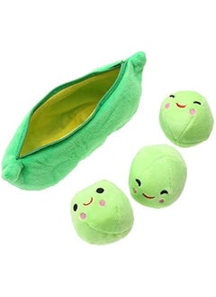 3 Peas in Pods Pea Plush Toy 15 Inches Pea Pod Pillow Stuffed Doll Figure New
