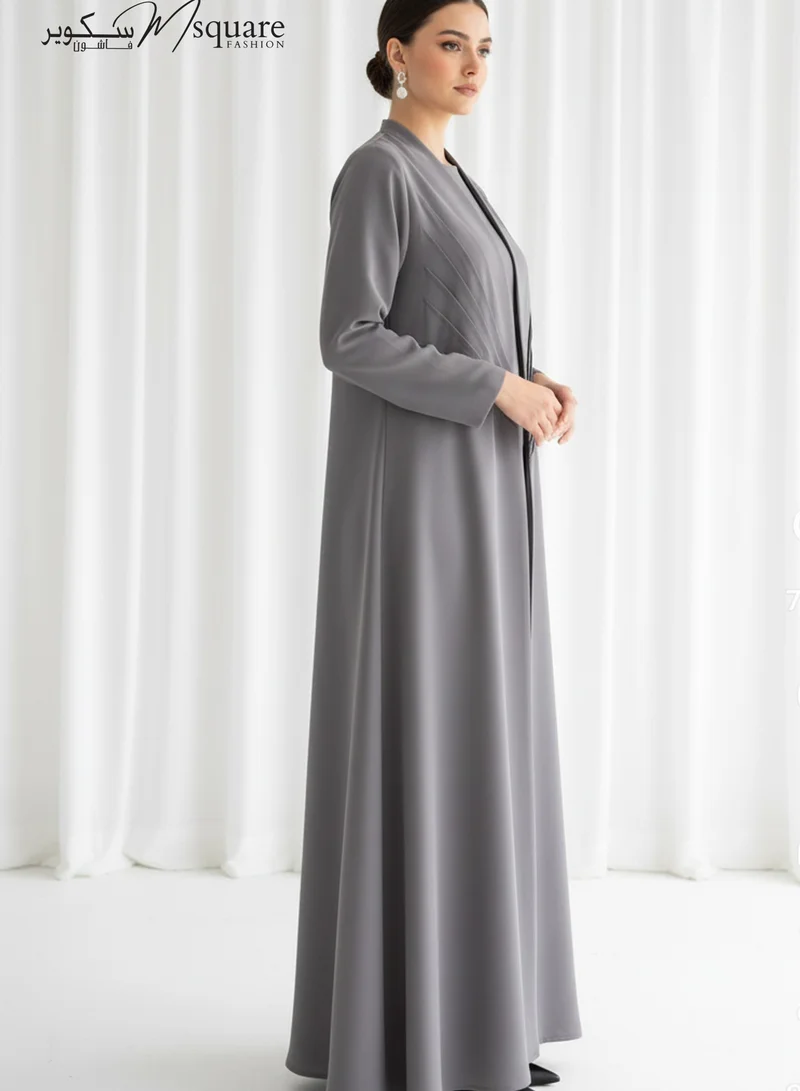 MSquare Fashion  The Sunburst Grey Pleat Abaya for Women | Best Price UAE