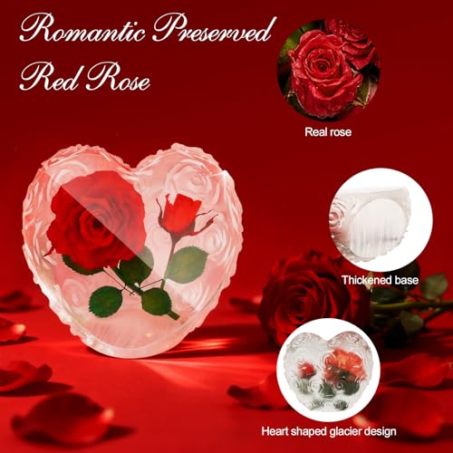 CLTTCLLCT Preserved Roses with Heart Necklace & Candle, Mothers Day Gifts for Mom Eternal Flowers Rose Birthday Gifts for Women Girlfriend Wife Mom, To My Love Unique Gift On Mothers Day Anniversary - Image 4