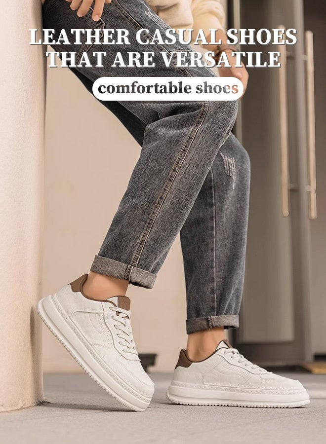 The new men's stylish casual leather sneakers, comfortable leather casual shoes for men that won't feel stuffy, and a timeless design suitable for all men.  - Image 2