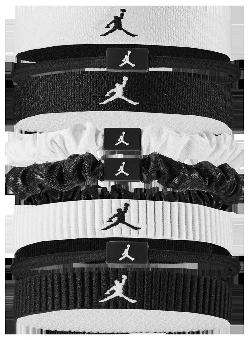 Jordan Elastic Sport Mixed Width Hair Ties 8 Pk