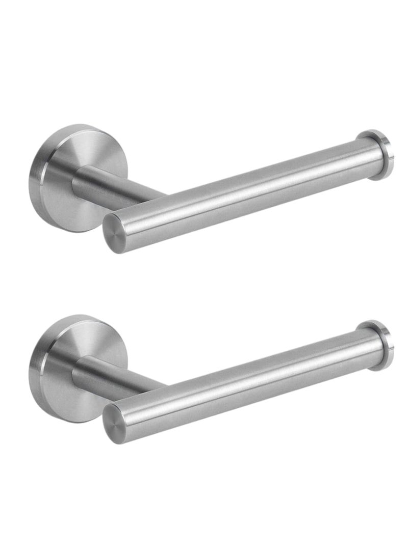 NISHWARE NISHWARE Bathroom Toilet Paper Holder Premium SUS304 Stainless Steel Half Open Round Rustproof Wall Mounted Toilet Roll Holder for Bathroom Kitchen and Washroom Brushed Nickel Pack of 2  - Image 1