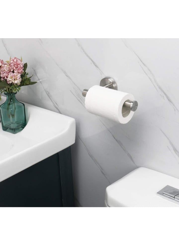 NISHWARE NISHWARE Bathroom Toilet Paper Holder Premium SUS304 Stainless Steel Half Open Round Rustproof Wall Mounted Toilet Roll Holder for Bathroom Kitchen and Washroom Brushed Nickel Pack of 2  - Image 3