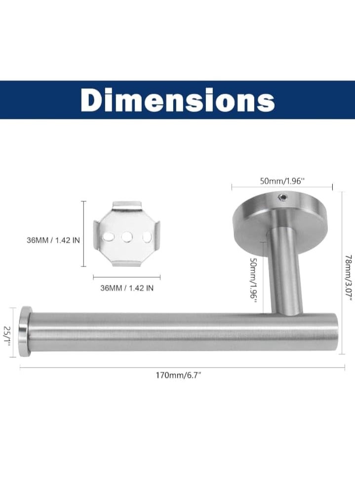 NISHWARE NISHWARE Bathroom Toilet Paper Holder Premium SUS304 Stainless Steel Half Open Round Rustproof Wall Mounted Toilet Roll Holder for Bathroom Kitchen and Washroom Brushed Nickel Pack of 2  - Image 5