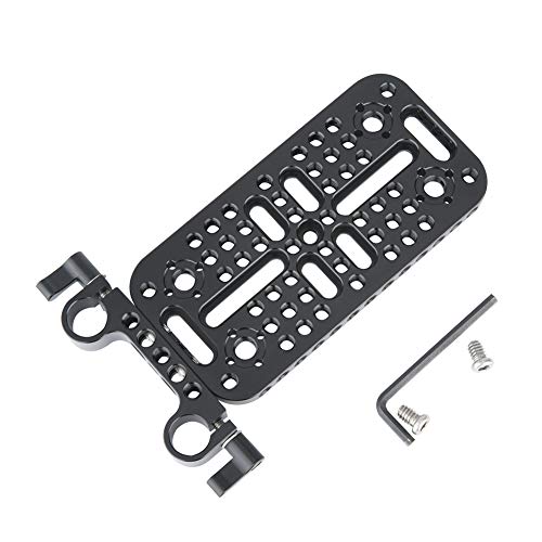 NICEYRIG Camera Cheese Mounting Plate with 15mm Rod Clamp, Top Plate for DSLR Rig System Battery Converter Box - Image 4