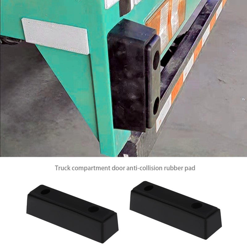 ECSiNG 2PCS Rubber Bump Stop Buffer Bumper Anti-Collision Block for Truck Trailer Motorhome Heavy Door Steel Door Vehicle 210x50x50mm Black - Image 2
