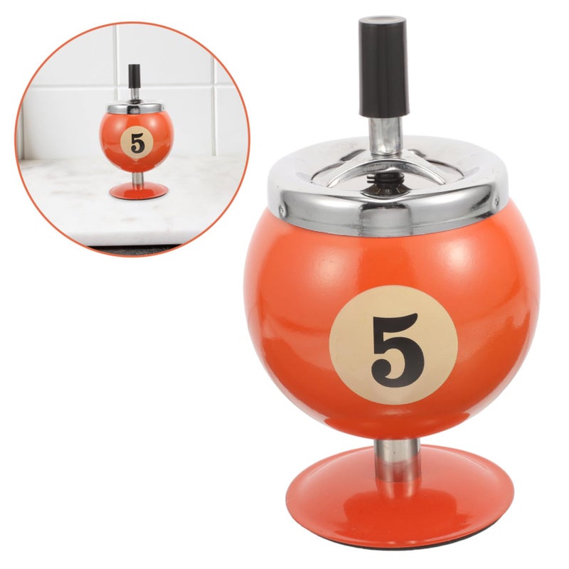 صينية إطفاء تلقائي مقاومة للرياح قاعدة دوارة من المعدن للرماد للمنزل والمكتب - Image 4