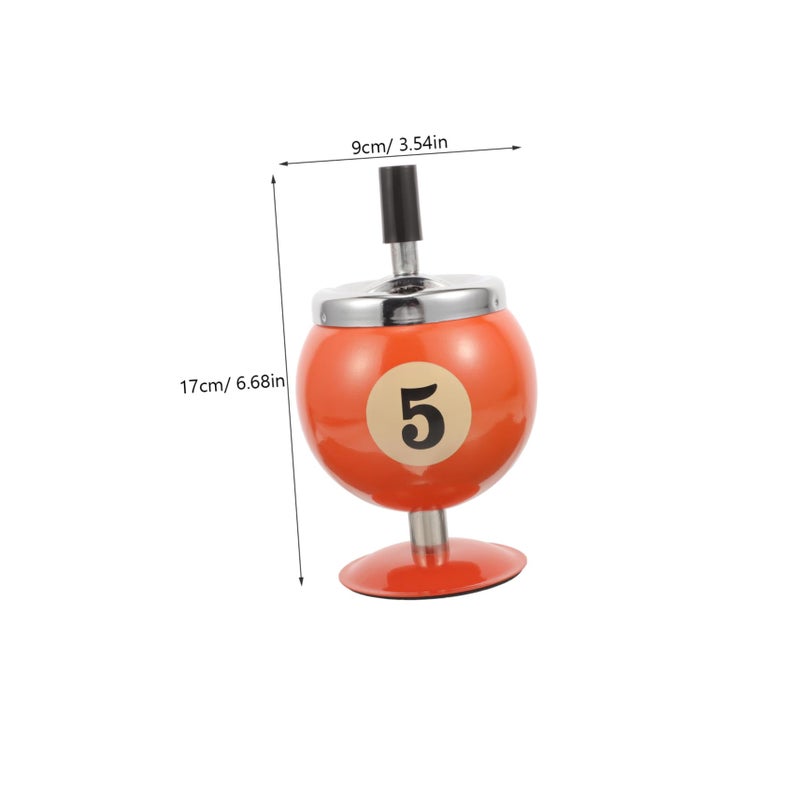 صينية إطفاء تلقائي مقاومة للرياح قاعدة دوارة من المعدن للرماد للمنزل والمكتب - Image 3