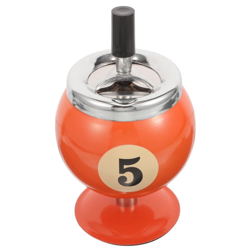 صينية إطفاء تلقائي مقاومة للرياح قاعدة دوارة من المعدن للرماد للمنزل والمكتب - Image 2