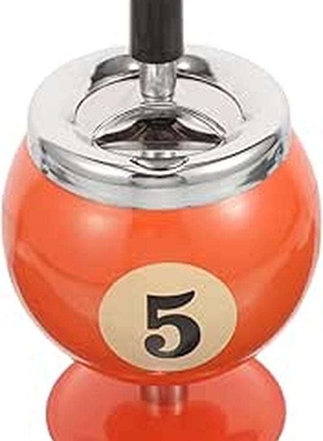 صينية إطفاء تلقائي مقاومة للرياح قاعدة دوارة من المعدن للرماد للمنزل والمكتب - Image 1