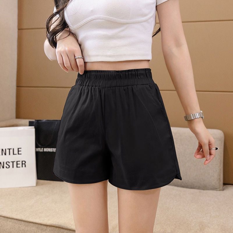 Shorts Women's Summer New Arrival High-Waist All-Match Loose Wide-Leg Open-Slot Shorts - Image 2