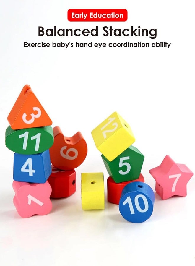 Akshify Wooden Shape Color Sorting Clock Teaching Time Number Blocks Clock Shape Patterns Sorting Puzzle Montessori Early Learning Educational Toy Gift for Toddler Baby Kids 3+ - Image 4