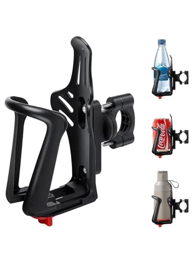 Generic Bike Water Bottle Holder, Universal Motorcycle Drink Holder Fits Handlebar & Frame with Screw Tool, Bicycle Bottle Cage Accessories for Kids Adults (Compatible with 2.16-2.95 Diameter Cup)  - Image 1