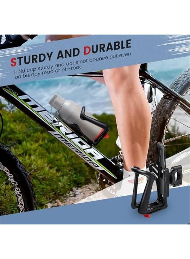 Generic Bike Water Bottle Holder, Universal Motorcycle Drink Holder Fits Handlebar & Frame with Screw Tool, Bicycle Bottle Cage Accessories for Kids Adults (Compatible with 2.16-2.95 Diameter Cup)  - Image 5