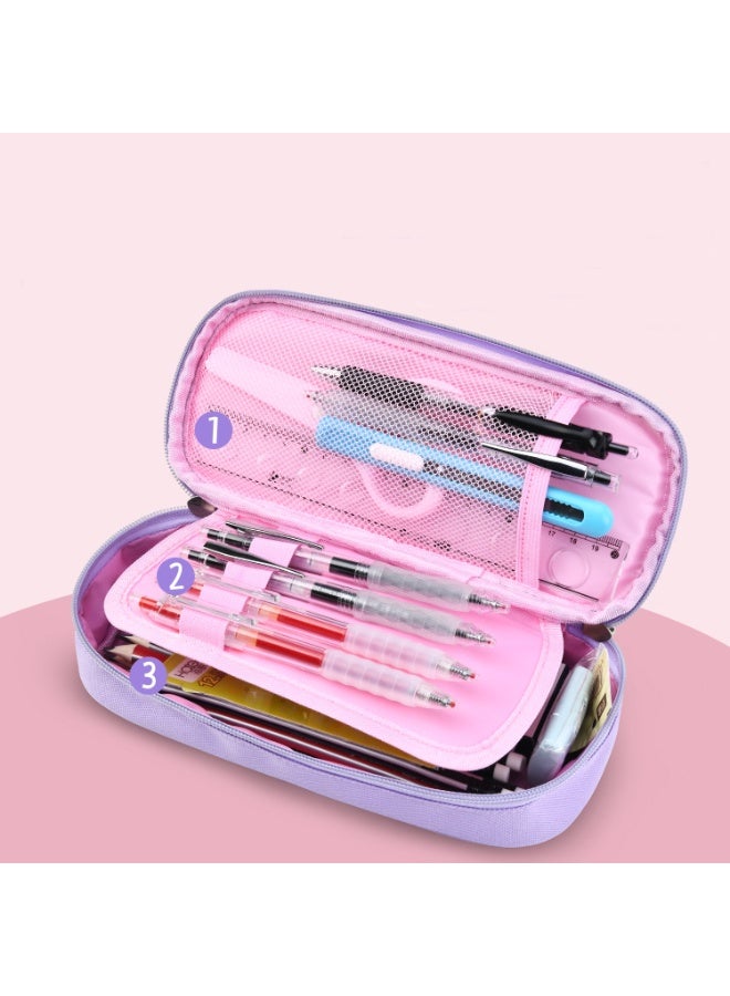 Daytoyz Kawaii Anime Character Glitter Pencil Case  Spacious MultiCompartment School Supplies Organizer with Cartoon Design  Perfect for Girls & Students  - Image 3