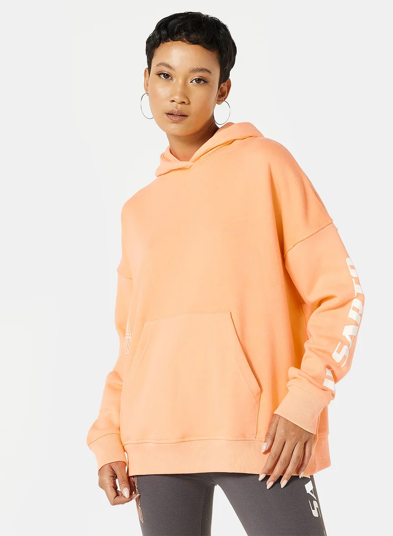 إيل سارتو Wave Graphic Oversized Hoodie