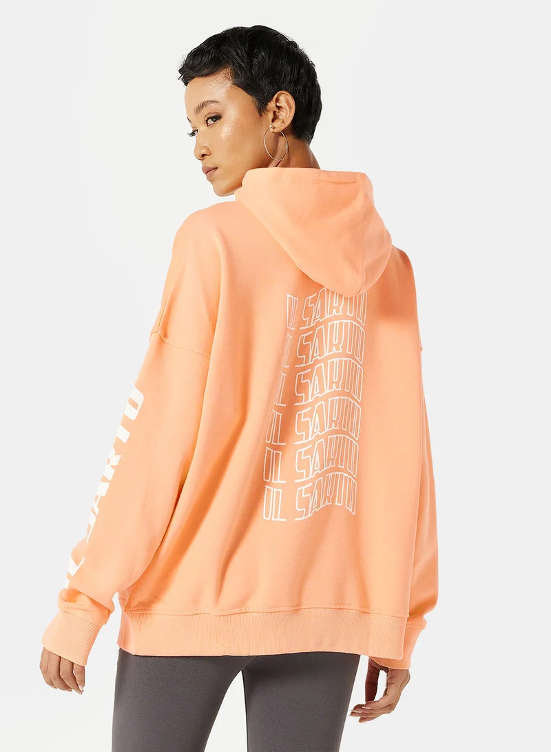 إيل سارتو Wave Graphic Oversized Hoodie