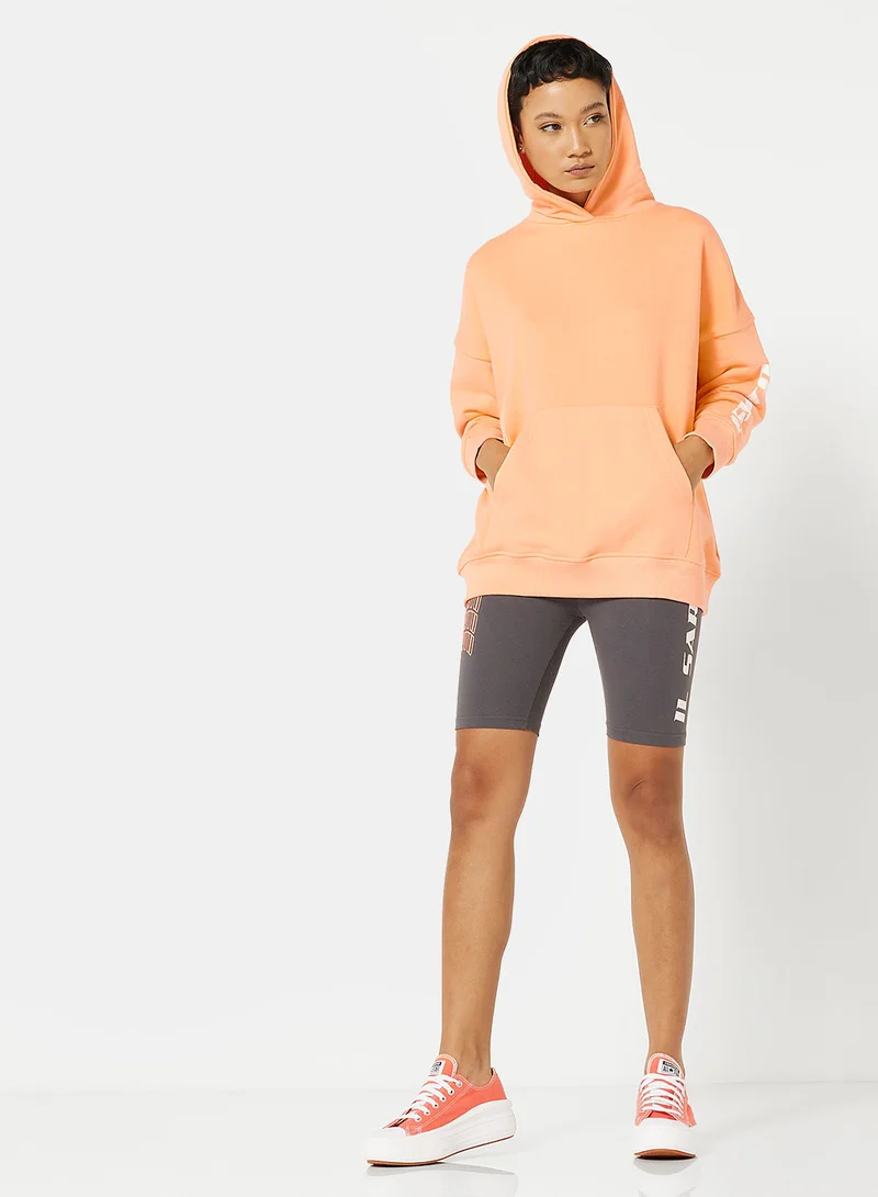 إيل سارتو Wave Graphic Oversized Hoodie