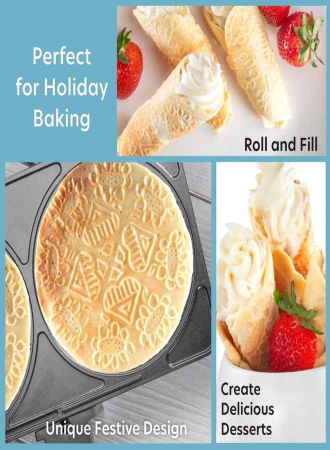 CucinaPro Krumkake Baker By Cucina Pro - 100% Non Stick, Makes Two Kru - Image 5