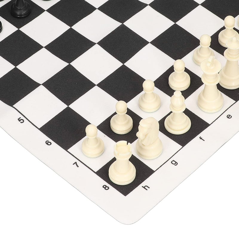 Portable Travel Chess Set with Storage Bag 35x35cm PU Leather Board 32 Pieces - Image 5