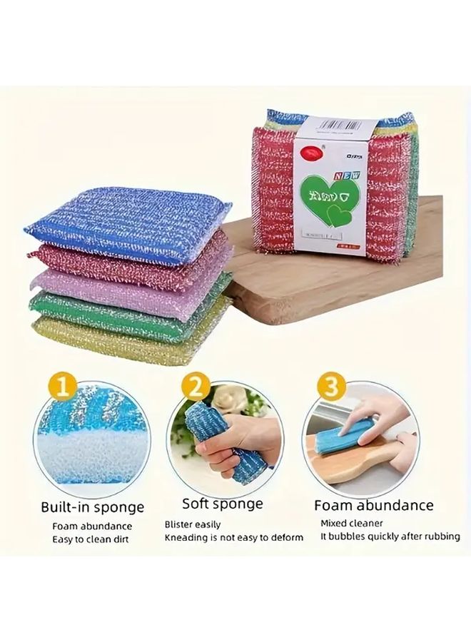 4 Pack Assorted Varieties Multi Purpose Reusable Scrub Sponges Non Scratch Cleaning Pads For Kitchen And Living Room - Image 1