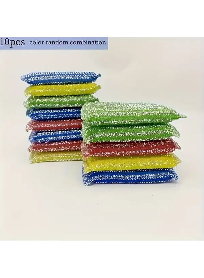 4 Pack Assorted Varieties Multi Purpose Reusable Scrub Sponges Non Scratch Cleaning Pads For Kitchen And Living Room - Image 4