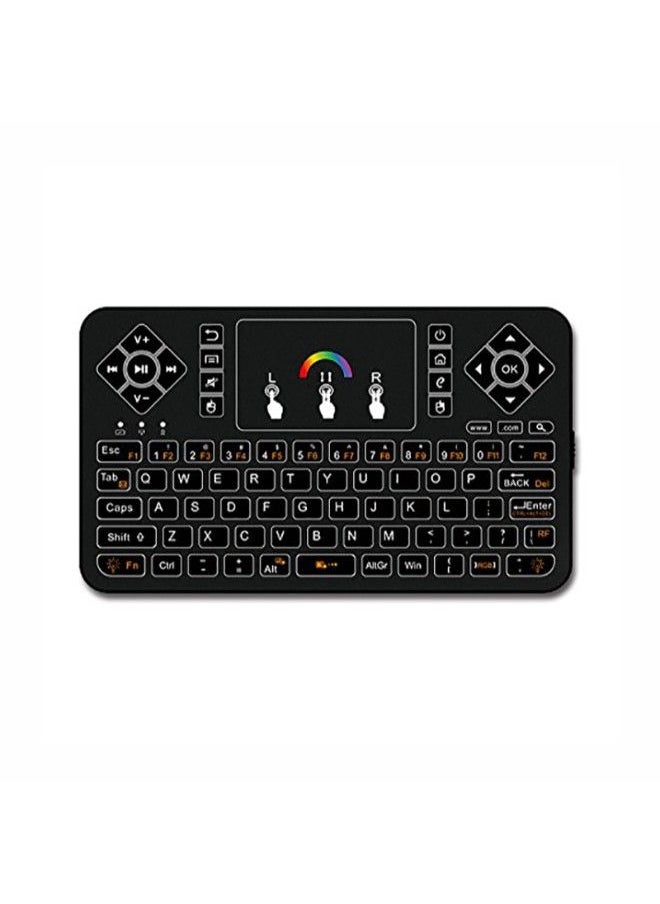 NIBEMINENT Q9 Mini Wireless Bluetooth Keyboard With Mouse Touchpad Black  - Image 1