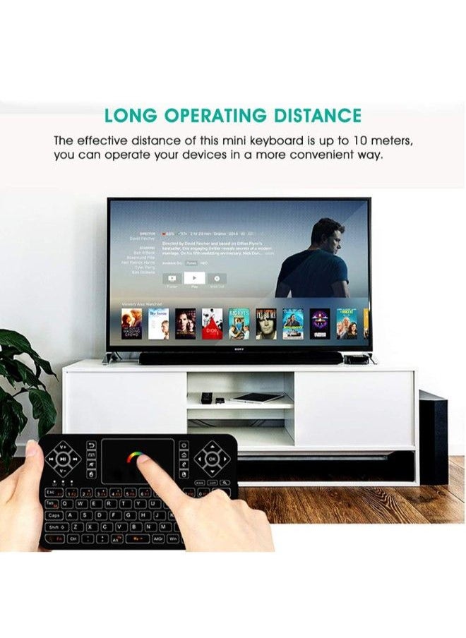 NIBEMINENT Q9 Mini Wireless Bluetooth Keyboard With Mouse Touchpad Black  - Image 5