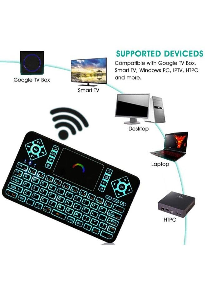 NIBEMINENT Q9 Mini Wireless Bluetooth Keyboard With Mouse Touchpad Black  - Image 3