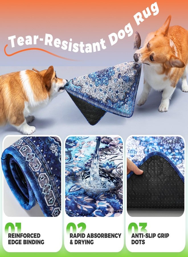 Hompet 2 Pack Super Absorbent Dog Door Mat for Muddy Paws, Washable Pee Pads for Dogs, Reusable Puppy Training Pads, Quick Dry Non-Slip Pet Entryway Rug, Leak-Proof Potty Pad for Indoor Floors 48x60 - Image 3