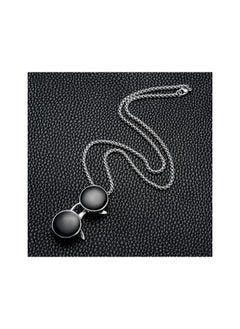 MARIO DRAFTS Sunglasses Pendant Necklace with Chain, Silver Tone, Fashion Accessory for Men  - Image 1