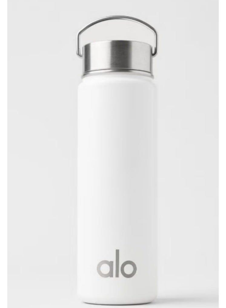 ألو زجاجة معزولة بالفراغ من الفولاذ المقاوم للصدأ الرياضية ، مناسبة لعقد الماء ، الشاي الجليدي ، الشاي الساخن ، إلخ ، بسعة 710 مللي لتر - Image 1