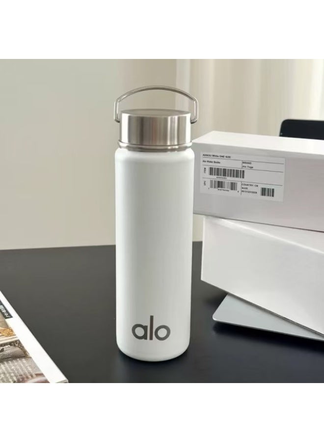 ألو زجاجة معزولة بالفراغ من الفولاذ المقاوم للصدأ الرياضية ، مناسبة لعقد الماء ، الشاي الجليدي ، الشاي الساخن ، إلخ ، بسعة 710 مللي لتر - Image 2