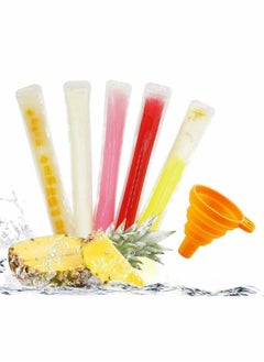 Y&D 100 Disposable Ice Popsicle Mold Bags with Funnel, for Healthy Snacks, Juice & Fruit Smoothies  - Image 1