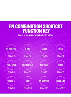 T-WOLF Gaming Mouse 104 Keys Gaming Keyboard ,Waterproof RGB Color Suitable for PC/Ps4/Xbox Gamers, Android PUBG CODM Genshin Diablo All Games  - Image 4