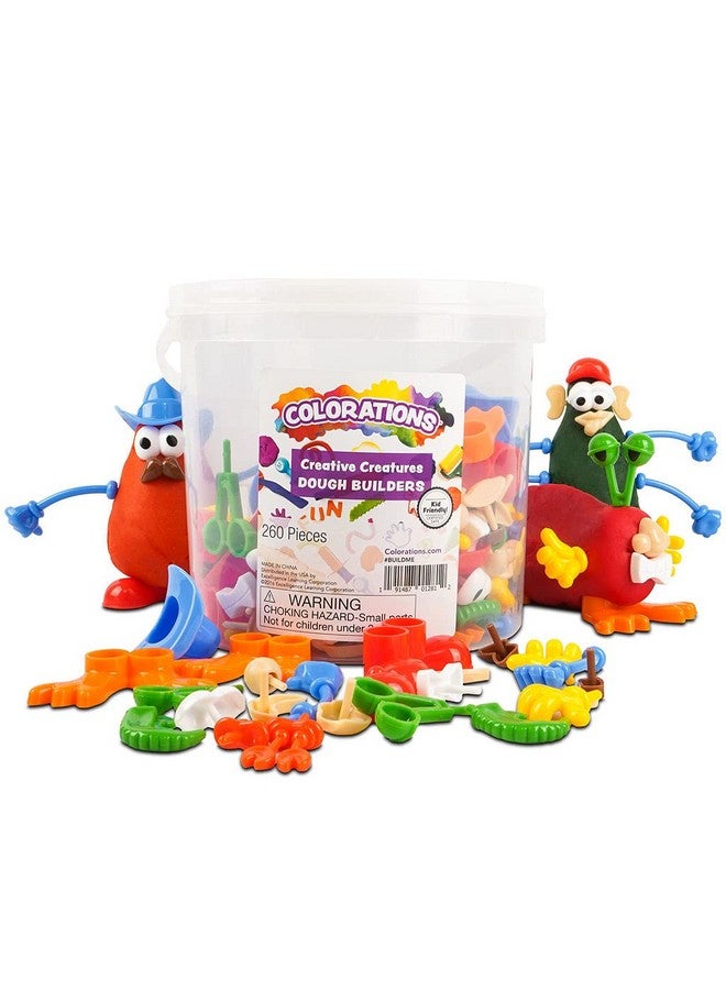 Buildme Creative Creatures Dough Builders (Includes 260 Pieces) Dough & Molding Clay Accessories For Kids Screenfree Play Time Builds Animals & Characters