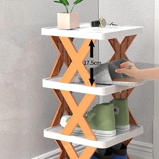 KLVS Portable 4Layer SpaceSaving Shoe Rack Organizer MultiFunctional Shoe Stand for Living Room Bedroom Office and Kitchen Compact Shoe Storage Cabinet - Image 2