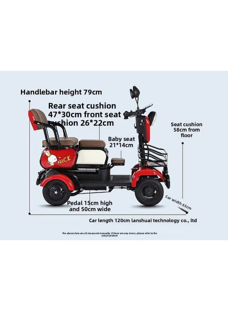 V1A Electric Quadrabike Scooter, 25km/h Max Speed, 30km Range, 600W Motor - Image 5