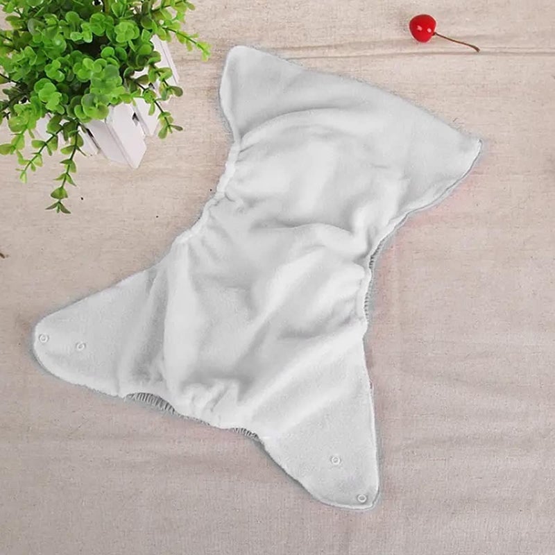 Baby Cloth Diaper Reusable Cotton Pocket Nappy Adjustable Washable Waterproof Breathable Soft Insert for Newborn Infant Toddler 0-3 Years (Purple) - Image 5